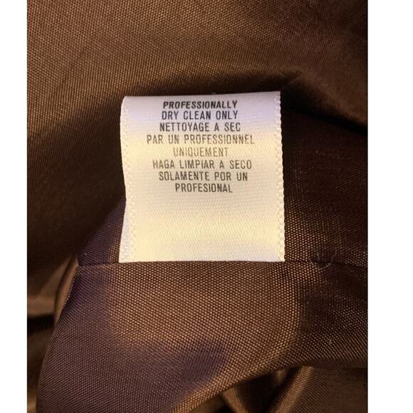 Petite Sophisticate Vintage Rose Brown Sheer A Line Maxi Skirt Size 14 - Picture 8 of 10